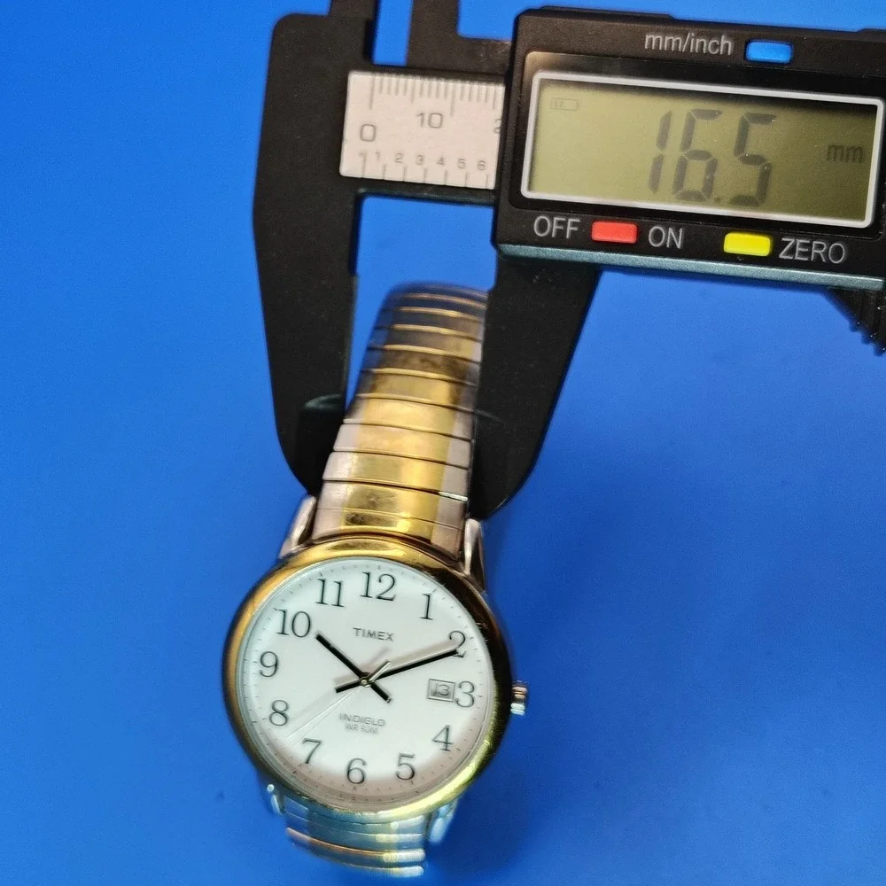 Vintage 2004 Timex‎ Indiglo Easy Reader Date 35mm Two Tone Mens Quartz Watch